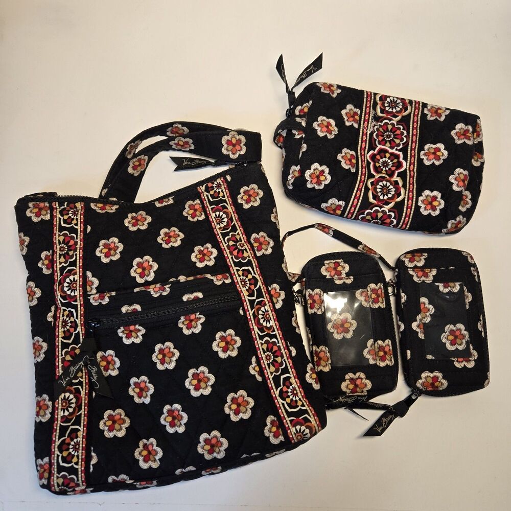 Vera Bradley Pirouette 4 Piece Lot 1 Hipster 1 Crossbody 1 Cosmetic 2 Wristlets